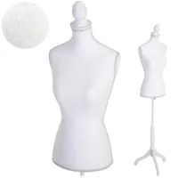 MCW Schneiderpuppe T221, Schaufensterpuppe Torso weiblich, Schaumstoff ~ weiß