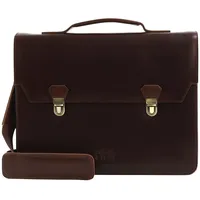 Buckle & Seam Aktentasche Notes Briefcase Brown / Dot