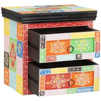 VidaXL Nachttisch Bunt 40x30x40 cm Massivholz Mango