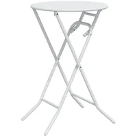 VidaXL Gartentisch Ø 50 x 72 cm Weiß