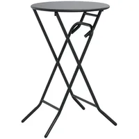 VidaXL Klapptisch für den Garten Anthrazit Ø50x72 cm Stahl