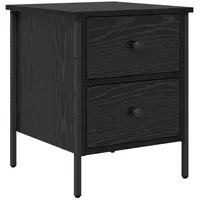 VidaXL Nachttisch Schwarz Eiche 40x42x50 cm Holzwerkstoff