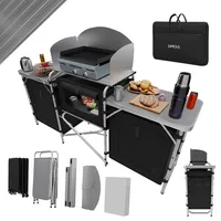 24move 24MOVE® Campingküche CAMPO faltbar, Alu Arbeitsplatte und Staufächern