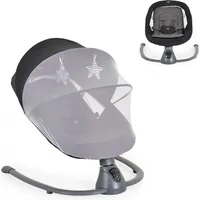 Cangaroo Babywippe elektrisch Zara Schaukelfunktion, Musik, Timer, Moskitonetz schwarz