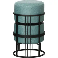 [en.casa] Hocker, Multifunktionaler stapelbarer Sitzhocker Tas 2er Set rund