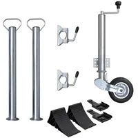 VidaXL Stützrad Klappbar 60 mm mit 2 Stützrohren und