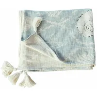 Loberon Plaid Calerand, Maritime Print-Motive, Verziert mit Pailletten und
