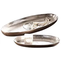 Loberon Schalen 2er Set Marné, Zwei Größen, lang gestreckte