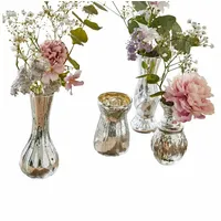 Loberon Deko-Vase 4er Set Maelie, mundgeblasen, Vier reizende Designs,