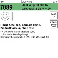 Bufab ISO 7089 o.Fase 10 Stahl 200 HV, gal