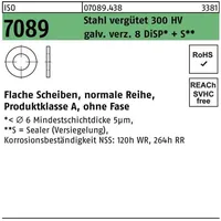 Bufab ISO 7089 o.Fase 8 Stahl 200 HV, gal