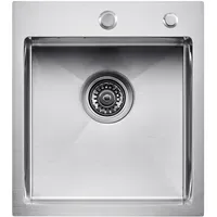 Vevor Edelstahl Spülbecken links Einbauspüle 400 x 450 x