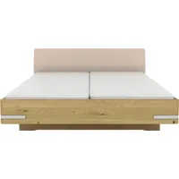 Musterring Holzbett MUSTERRING "Savona, Bettgestell, Bettrahmen, teilmassiv Bianco-Eiche", beige,