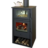 ECOfoxx EEK A Kaminofen mit Backfach Modell Horno schwarz