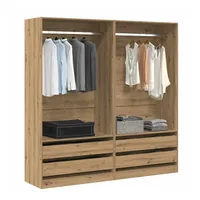 VidaXL Kleiderschrank Artisan-Eiche 100x50x200 cm braun