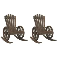VidaXL Adirondack-Schaukelstühle 2 Stk. Massivholz Tanne