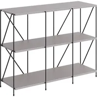 Vicco Bücherregal Ravix, Greige/Schwarz, 90 x 71 cm