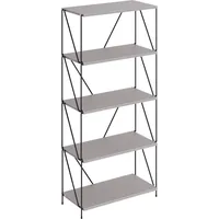 Vicco Bücherregal Ravix, Greige/Schwarz, 60 x 134.5 cm