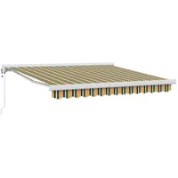 VidaXL einziehbare Markise Grün und Gelb 350x250 cm