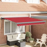 VidaXL Automatische einziehbare Markise Rot 350x250 cm