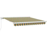VidaXL manuelle einziehbare Markise Grün und Gelb 350x250 cm