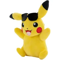 Pokémon PKW3096-20cm Sommer Plüsch - Pikachu mit Sonnenbrille, offizielles