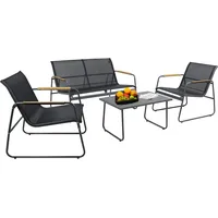 VCM 4 tlg. Set Lounge Gartenmöbel Lexila