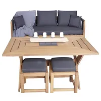 JV Möbel Gartenlounge-Set 2-tlg. Grau