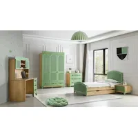 JV moebel Komplett Jugendzimmer Kinderzimmer Set Kleiderschrank Kommode Schreibtisch
