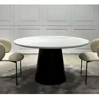 JV Möbel Runder Esstisch 120 x 75 cm weiß