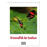 Calvendo Artenvielfalt der Insekten (Tischkalender 2026 DIN A5 hoch),