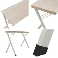 [en.casa] Eckschreibtisch Tarielarg Eicheoptik