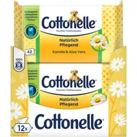 Cottonelle Feuchtes Toilettenpapier Natürlich Pflegend 12 x 42 St.