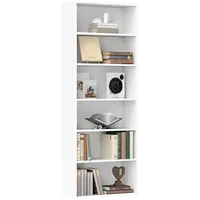 Homcom Bücherregal 60 x 24 x 158,5 cm Weiß