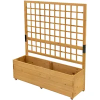 ML-Design Pflanzkasten mit Rankgitter 119,5×139×36,5 cm, Fichtenholz