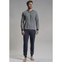 Bugatti Pyjama Genua in blau-dunkel-Allover | Gr.: 50