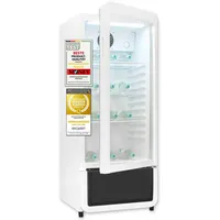 Exquisit Glastürkühlschrank, 200l Getränkekühlschrank mit LED, Umluft, 3 Ablagen,