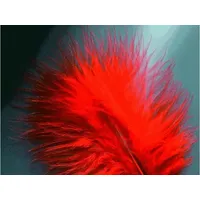 Glorex  Marabufedern rot Bastelmaterial ca 15 Stück