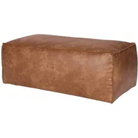 BePureHome Pouf Rodeo Lederoptik, Cognac