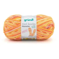 Gründl Hot Socks Manerba Häkelwolle, 4-fach 100 g gelb|orange