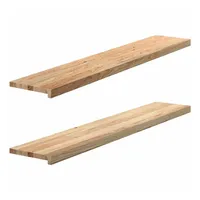 VidaXL Fensterbänke 2 Stk. Unbehandelt 140x30x2 cm Massivholz Eiche