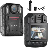 Vevor 1440P HD Polizei-Körperkamera, 64 GB Bodycam mit Audio-Video-Aufnahmebild,