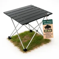 BigDean Campingtisch Kleiner Faltbar Schwarz