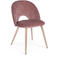 BIZZOTTO Esszimmerstuhl Linzey Samt rosa 4er Set
