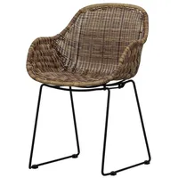 Woood Sessel Willow aus künstlichem Rattan, Natur