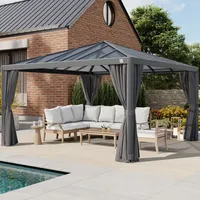 Primeyard Luma 4x4m Hardtop Gartenpavillon, inkl. 4 Seitenteile, loft