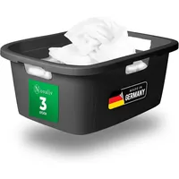 Novaliv 3x Novaliv Wäschekorb 3 Stück Wäschewanne Mit Deckel