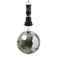 Satisfire Diskokugel Set 20cm Discokugel mit Batteriemotor Partyeffekt Disco