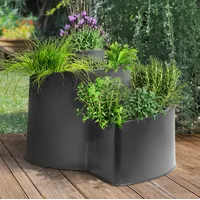 Dynamic24 Kräuterschnecke Pflanztopf Schnecke 52x43xH34cm anthrazit KS4500