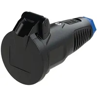 PCE Schutzkontaktkupplung mit Klappdeckel, Gummi (schwarz/blau)